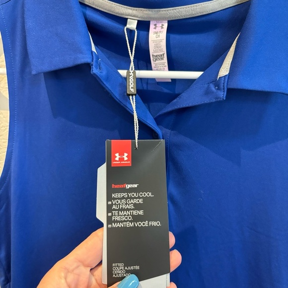 NWT Under Armour Sleeveless Golf Polo - Picture 2 of 3